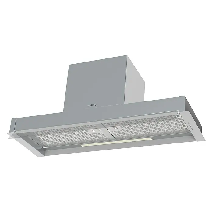 Cata Campana integrable Corona X 90 - Ancho: 89,5 cm, Potencia de aire máx.: 850 m³/h, Acero inoxidable - Vista angular