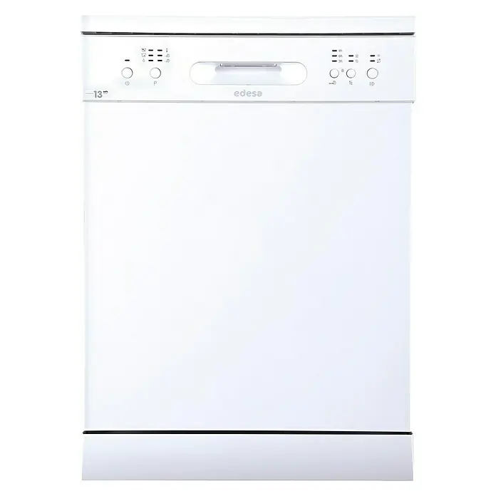 Edesa Lavavajillas EDW-6130 WH - Apto para: 13 cubiertos, Consumo de agua: 11 l por ciclo de lavado, L x An x Al: 59,8 x 60 x 84,5 cm - Vista frontal