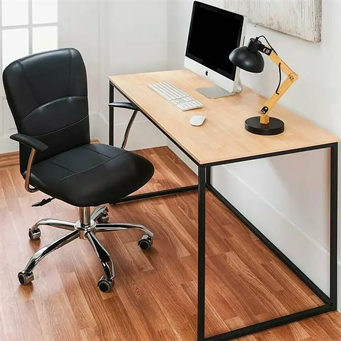 Mesa de escritorio - L x An x Al: 60 x 120 x 75 cm, Color del armazón: Negro - Foto ambiente