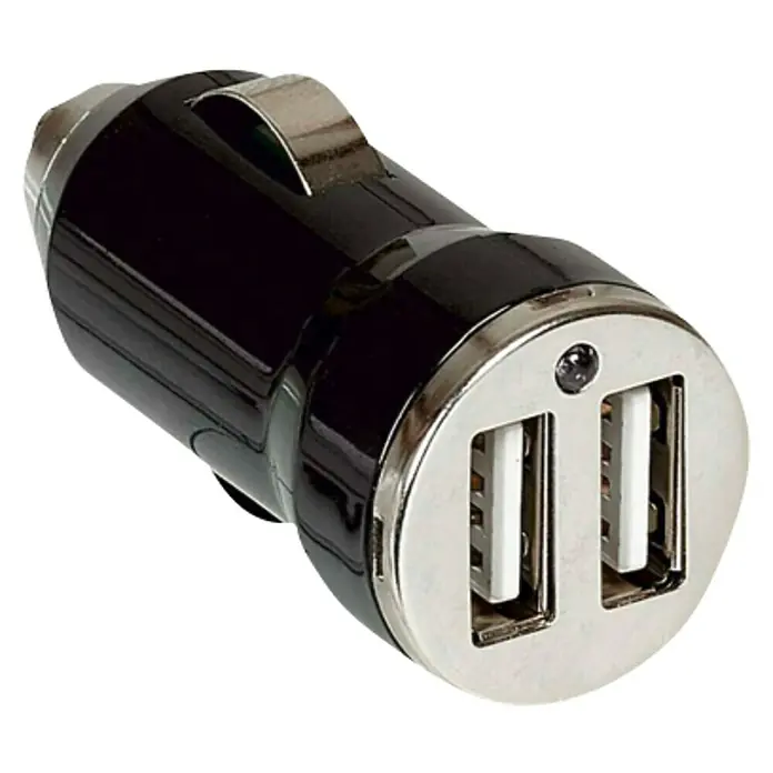 Legrand Cargador de encendedor de automóvil USB - Negro - Vista angular