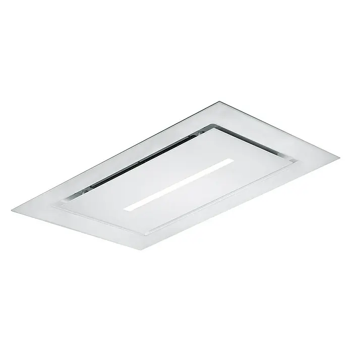 Mepamsa Campana para isla Cielo Cristal Slim - Ancho: 120 cm, Potencia de aire máx.: 700 m³/h, Blanco - Vista angular
