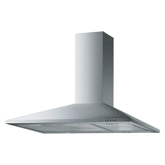 Mepamsa Campana decorativa Piramide Plus - Ancho: 90 cm, Potencia de aire máx.: 290 m³/h, Acero inoxidable - Vista angular