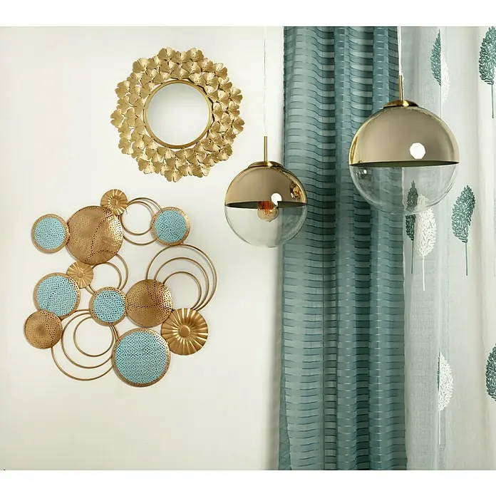 Placa metálica Multicírculo - 76 x 76 cm - Foto ambiente