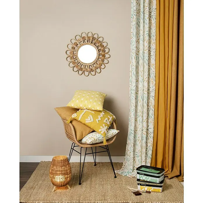 Espejo Bambú - Diámetro: 60 cm, Natural - Foto ambiente