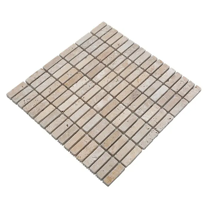 Mozaïektegel stroken Chiaro XNT 46158 - 30,5 x 30,5 cm, Beige, Mat - Top-down weergave