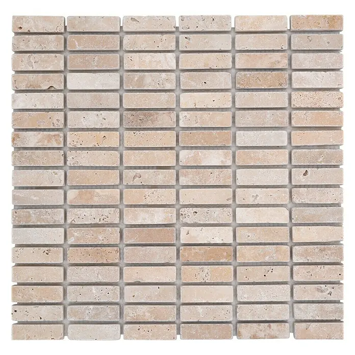 Mozaïektegel stroken Chiaro XNT 46158 - 30,5 x 30,5 cm, Beige, Mat - Bovenaanzicht