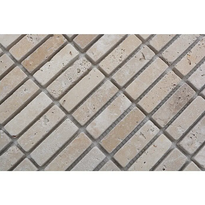 Mozaïektegel stroken Chiaro XNT 46158 - 30,5 x 30,5 cm, Beige, Mat - Close-up