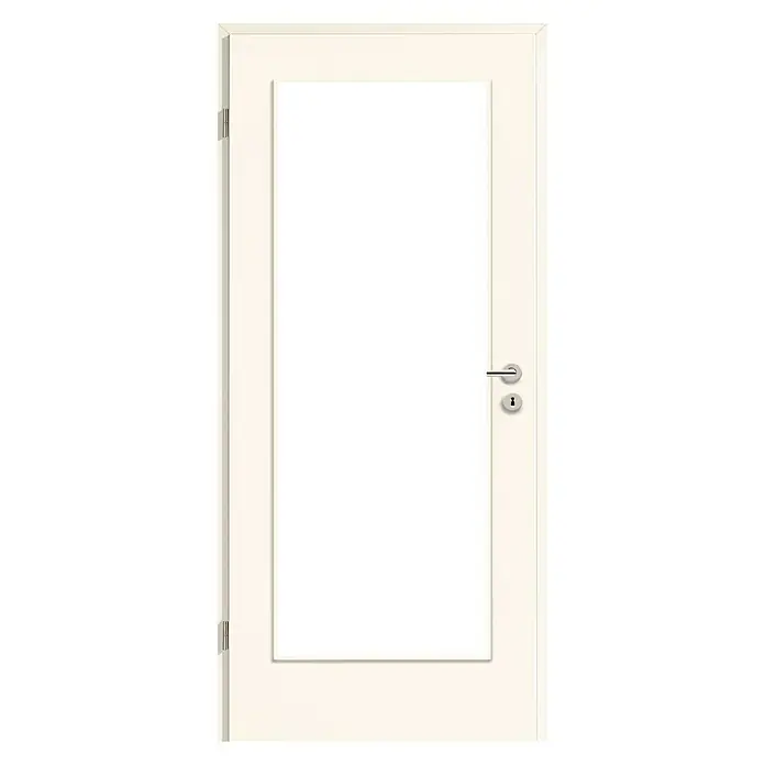 GetaDoor Laminit Zimmertür GL 223 LA - 860 x 1.985 mm, DIN Anschlag: Links, Weiß seidenmatt, Mittellage: Röhrenspan - Vorderansicht