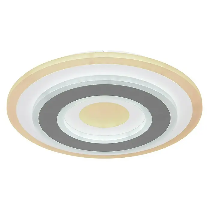 Globo LED-Deckenleuchte rund Sabatino - 21 W, Ø x H: 30 x 5,5 cm, Opal - Diagonale Ansicht