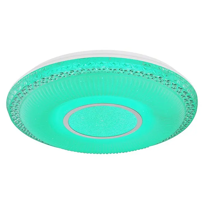 Globo LED-Deckenleuchte rund Klemens - 40 W, Ø x H: 500 mm x 9 cm, Chrom - Ansicht von unten