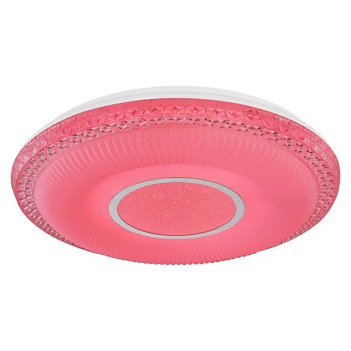 Globo LED-Deckenleuchte rund Klemens - 40 W, Ø x H: 500 mm x 9 cm, Chrom - Ansicht von unten
