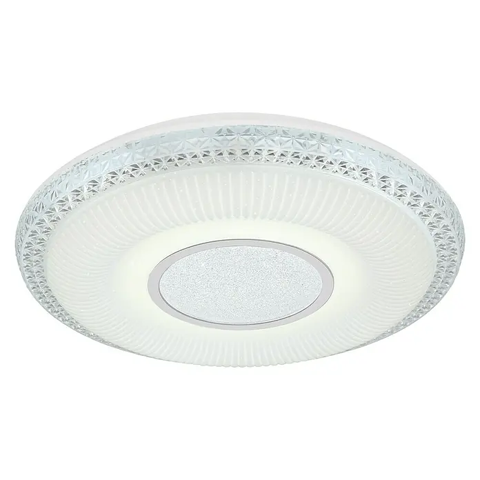 Globo LED-Deckenleuchte rund Klemens - 40 W, Ø x H: 500 mm x 9 cm, Chrom - Ansicht von unten