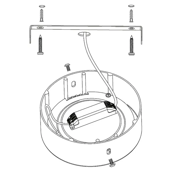 Eglo Connect LED-Deckenleuchte rund Fueva-C - 21 W, Ø x H: 300 mm x 4 cm, Nickel, Tageslichtweiß - Skizze