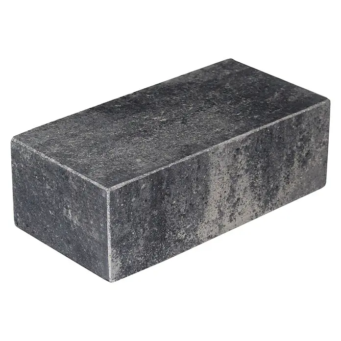 Seesteiner Mauerstein Linea - 45 x 22,5 x 12 cm, Anthrazit, Beton - Diagonale Ansicht