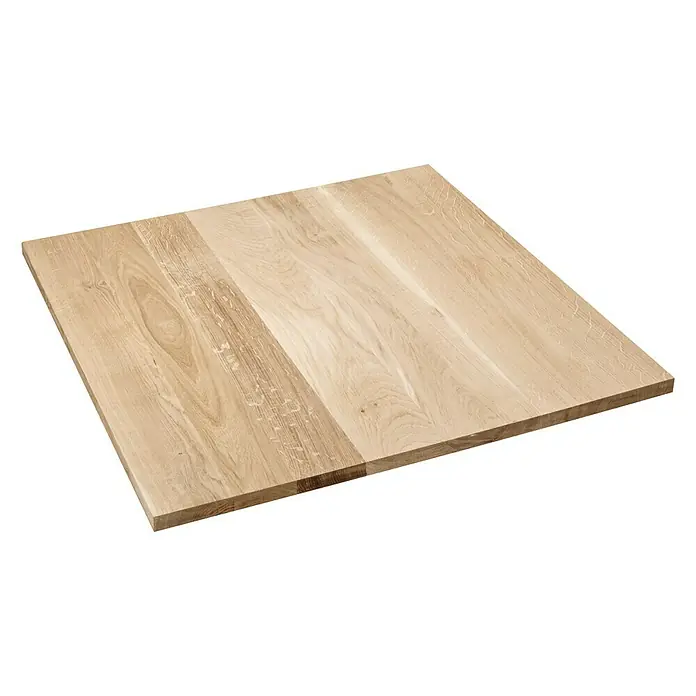 Tischplatte - Eiche, 80 x 80 x 2,6 cm - Diagonale Ansicht