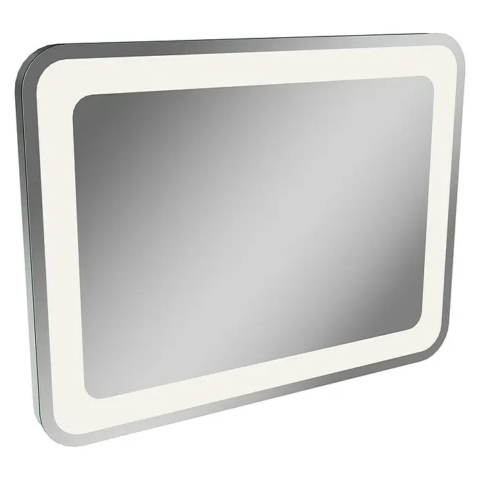 Camargue Stella LED-Lichtspiegel - 80 x 60 cm, Mit Kippschalter, Mit abgerundeten Kanten - Diagonale Ansicht