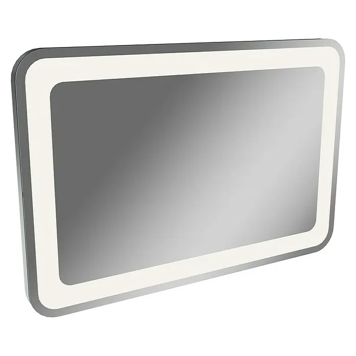 Camargue Stella LED-Lichtspiegel - 90 x 60 cm, Mit Kippschalter, Mit abgerundeten Kanten - Diagonale Ansicht