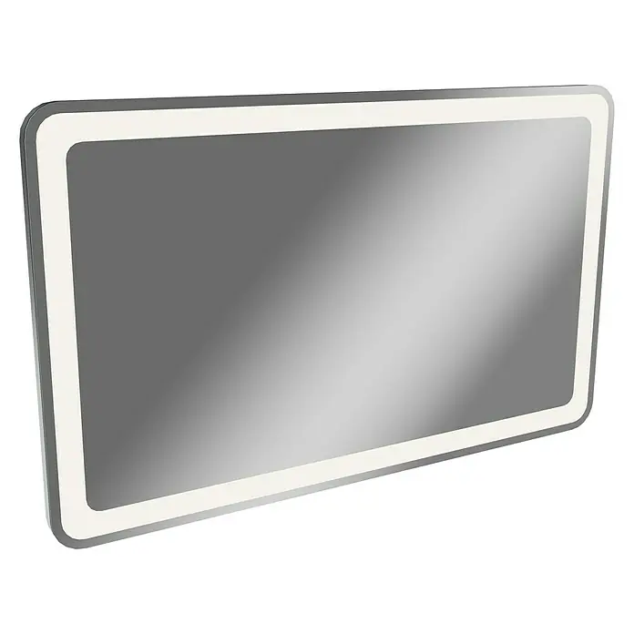 Camargue Stella LED-Lichtspiegel - 138 x 84 cm, Mit Kippschalter, Mit abgerundeten Kanten - Diagonale Ansicht