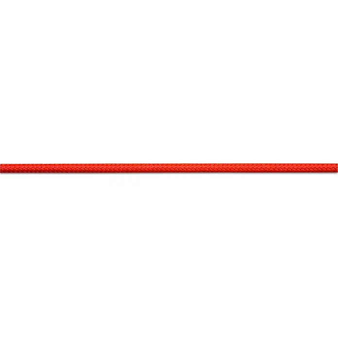 Seilflechter Cabo a metros Saltaolas - Diámetro: 8 mm, Rojo, Poliéster - Primer plano de una cuerda roja trenzada que se extiende horizontalmente por la imagen, resaltando su textura y color vibrante.