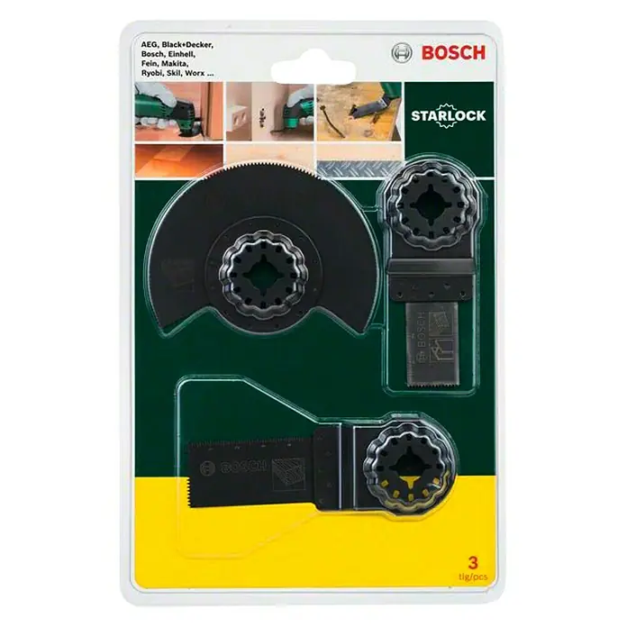Bosch Kit de iniciación Starlock wood - 3 ud., Sistema STARLOCK - Vista frontal