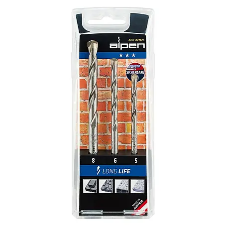 Alpen  Steinbohrer-Set Long Life TSS 3