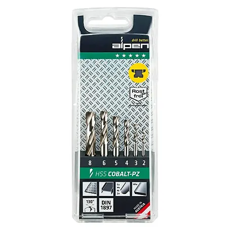 Alpen  Metallbohrer-Set HSS Cobalt-PZ