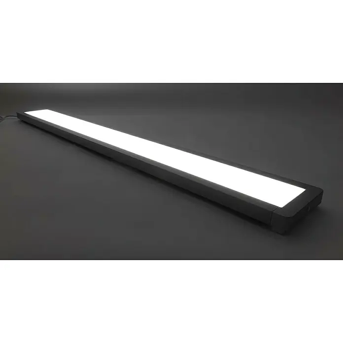 Ritter Leuchten LED stropna svjetiljka - 48 W, Srebrne boje, D x Š x V: 1.140 x 145 x 24 mm - Elegantna, izdužena LED svjetiljka sa sivim kućištem, koja emitira jarko, ravnomjerno osvjetljenje i minimalističku estetiku.