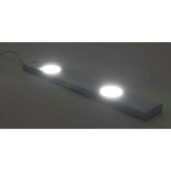 Ritter Leuchten Podelementna LED svjetiljka - 6 W, Duljina: 50 cm, Neutralno bijelo - Bijelo LED svjetlo s dva svijetla, okrugla svjetlosna mjesta, izvrsno za osvjetljavanje ispod ormarića.