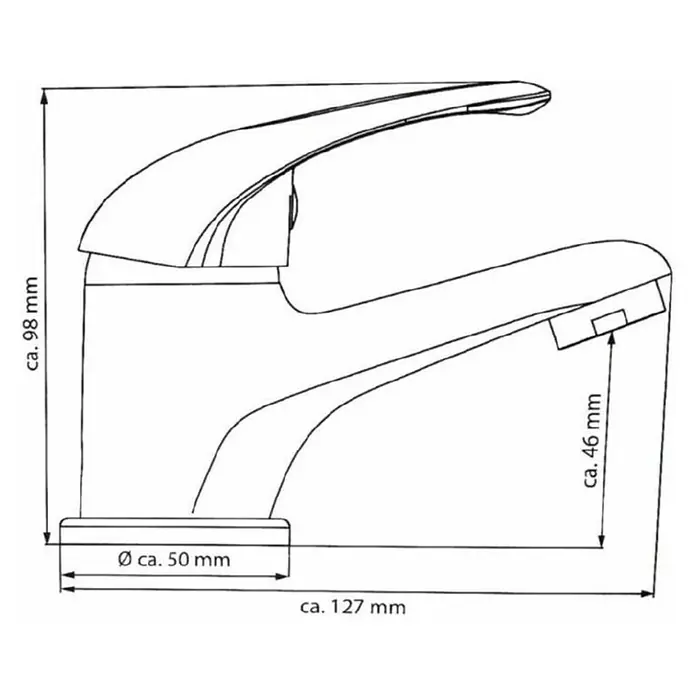 Slavina za umivaonik Speed 2 -  - Skica