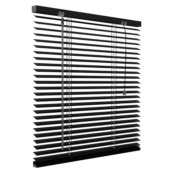 Expo Ambiente Jaloezie Alu 25 mm Zwart - b x h: 120 x 180 cm, Zwart, Aluminium - Diagonaal zicht