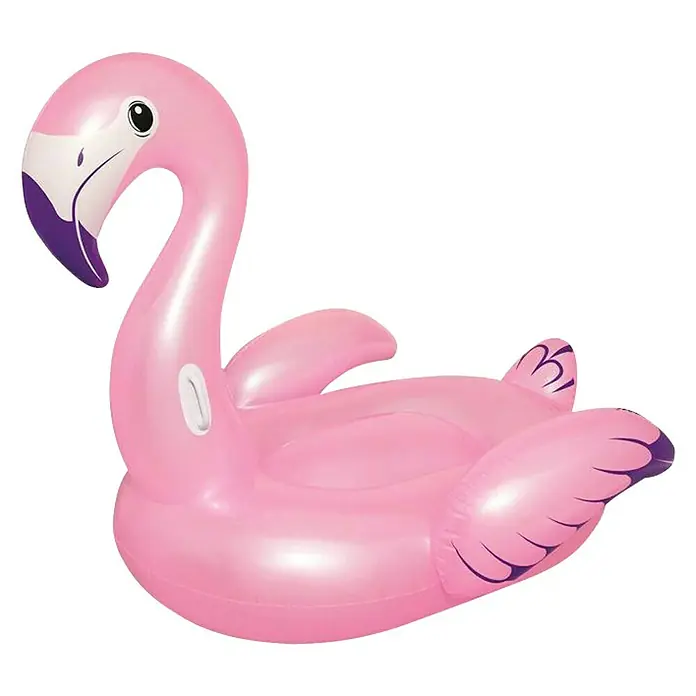 Bestway Životinja na napuhavanje za plažu Flamingo - D x V: 127 x 127 cm, Roze boje - Dijagonalni pogled