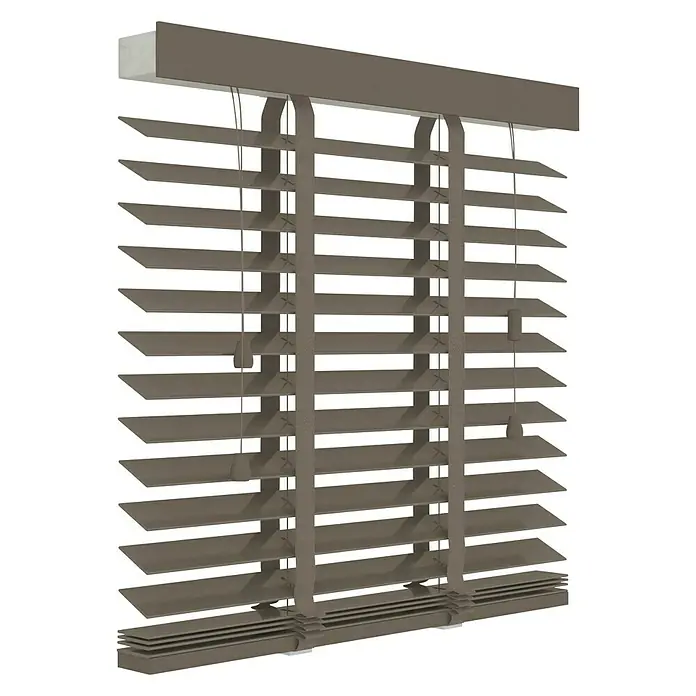 Expo Ambiente Jaloezie Hout 50 mm - Kleur: Taupe, 60 x 180 cm - Diagonaal zicht
