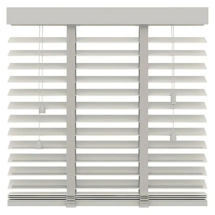 Expo Ambiente Jaloezie Hout 50 mm - Kleur: Wit, 60 x 180 cm - Vooraanzicht