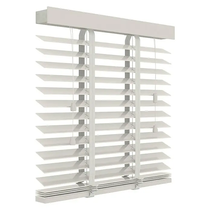 Expo Ambiente Jaloezie Hout 50 mm - Kleur: Wit, 60 x 180 cm - Diagonaal zicht
