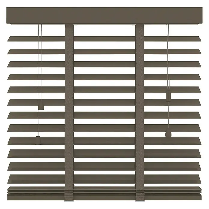 Expo Ambiente Jaloezie Hout 50 mm - Kleur: Taupe, 60 x 180 cm - Vooraanzicht
