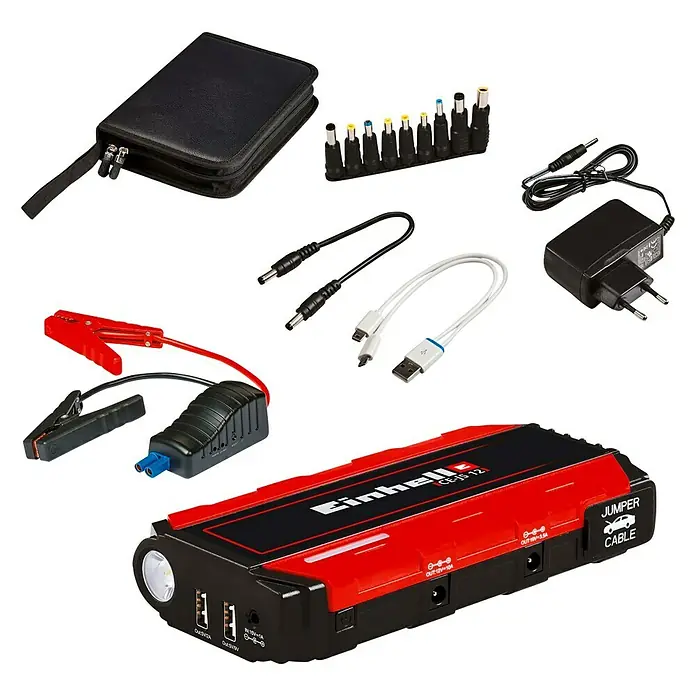 Einhell Kit de arranque CE-JS 12 - 12 V, Corriente máx. de carga: 400 A - Vista angular