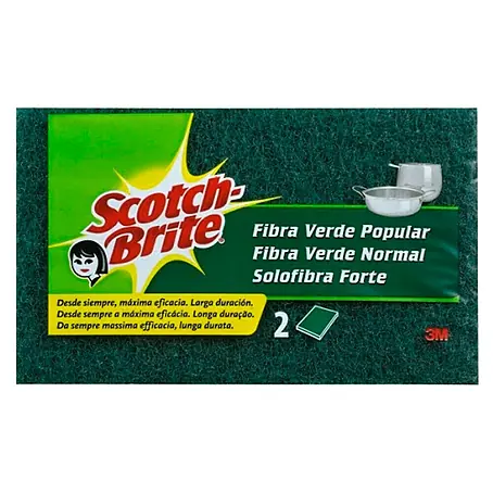 3M Scotch Brite Estropajo Fibra verde popular