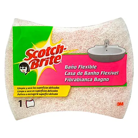 3M Scotch Brite Esponja de limpieza Baño flexible