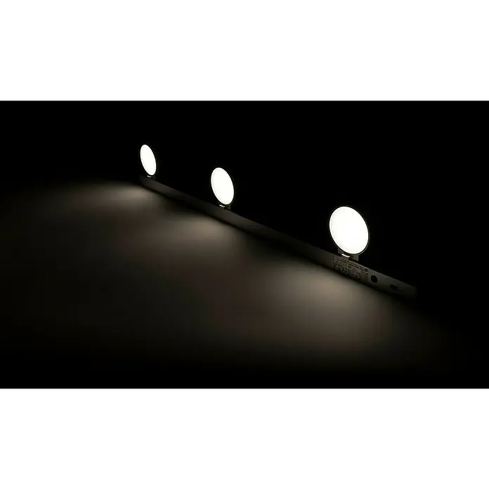 Ritter Leuchten Podelementna LED svjetiljka - 9 W, Srebrne boje, D x Š: 60 x 8,7 cm - Elegantna LED rasvjeta s tri okrugle svjetiljke, pruža atmosfersku rasvjetu. Savršena za moderne interijere.