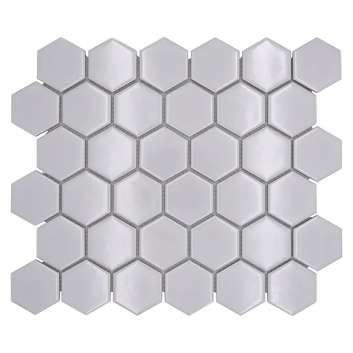 Mozaična ploščica [SI] Hexagon Uni HX 080 - 32,5 x 28,1 cm, [SI] Weiß, Sijoče - Pogled iz ptičje perspektive