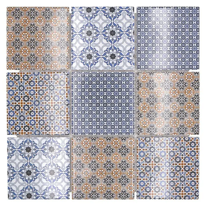 Mozaična ploščica [SI] Quadrat Classico Mix - 29,8 x 29,8 cm, [SI] Mehrfarbig, Sijoče - Pogled iz ptičje perspektive