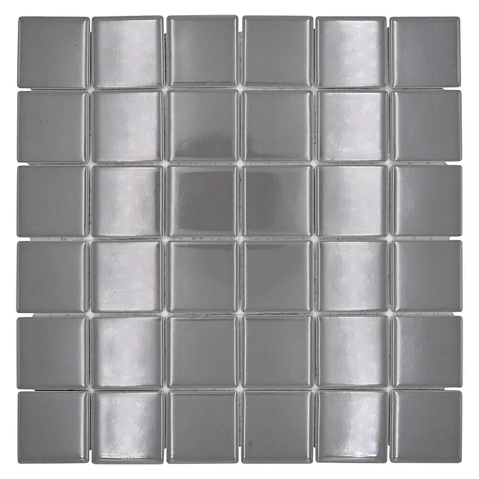 Mozaïektegel vierkant Architecture CD 170 - 29,8 x 29,8 cm, Grijs, Glanzend - Bovenaanzicht