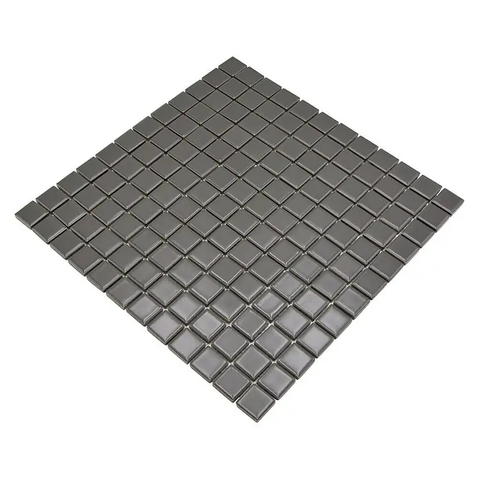 Mozaïektegel vierkant Uni CG 134 - 29,8 x 29,8 cm, Grijs, Mat - Diagonaal zicht