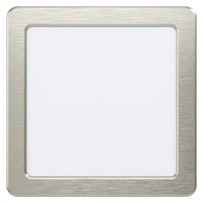 Eglo Fueva 5 LED-Einbauleuchte - 10,5 W, L x B x H: 16,6 x 16,6 x 2,6 cm, Nickel matt - Ansicht von unten