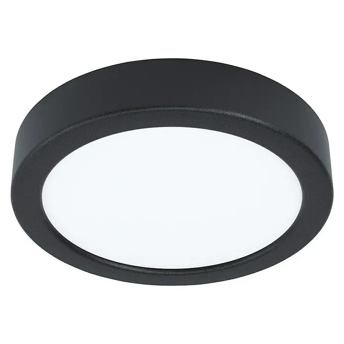 Eglo Fueva 5 LED-Deckenleuchte rund - 10,5 W, Ø x H: 16 x 2,8 cm, Schwarz, Neutralweiß - Ansicht von unten