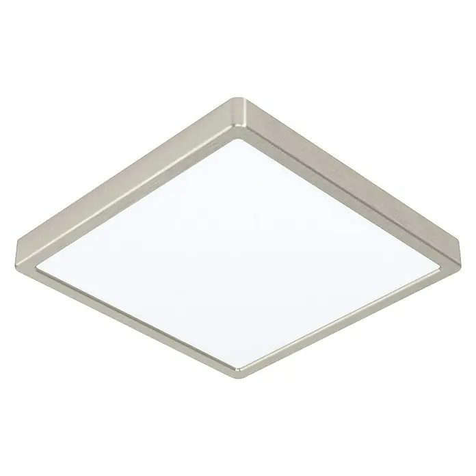 Eglo LED-Deckenleuchte LED-DL Nickel Fueva 5 - 20 W, L x B x H: 28 x 285 x 285 mm, Nickel, Neutralweiß - Diagonale Ansicht