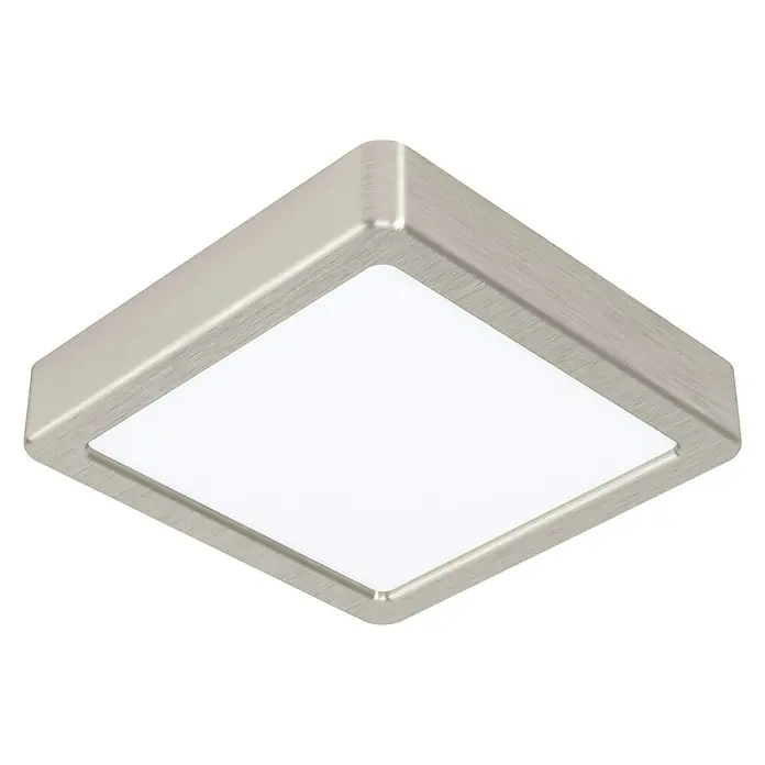 Eglo LED-Deckenleuchte LED-DL Fueva 5 Nickel - 10,5 W, L x B x H: 28 x 160 x 160 mm, Nickel, Neutralweiß - Diagonale Ansicht