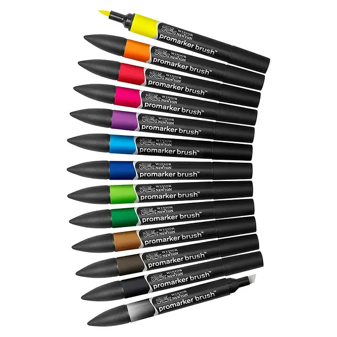 Winsor & Newton Set kist markera Brush - Višebojno, 12 -dij. - Pogled odozgo