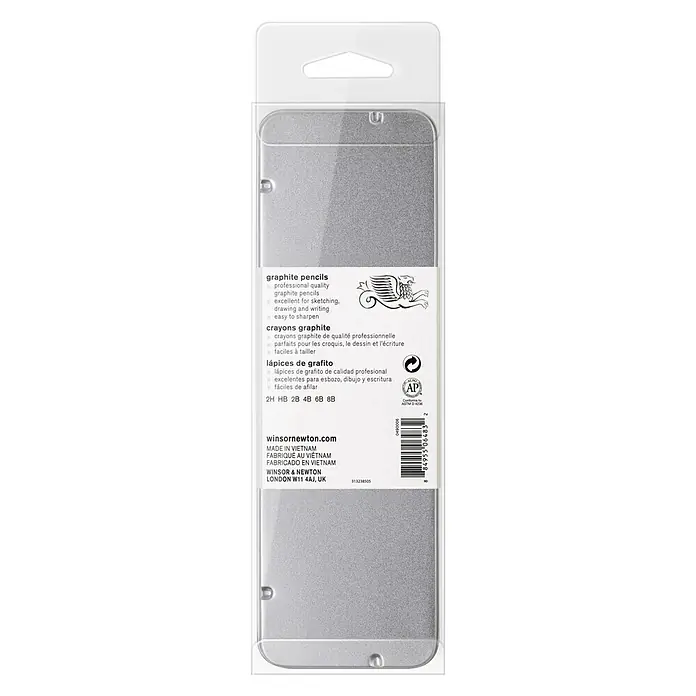 Winsor & Newton Bleistift-Set - 6 -tlg., Grau - Rückansicht
