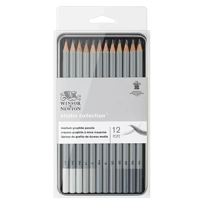 Winsor & Newton Bleistift-Set - 12 -tlg., Grau - Vorderansicht